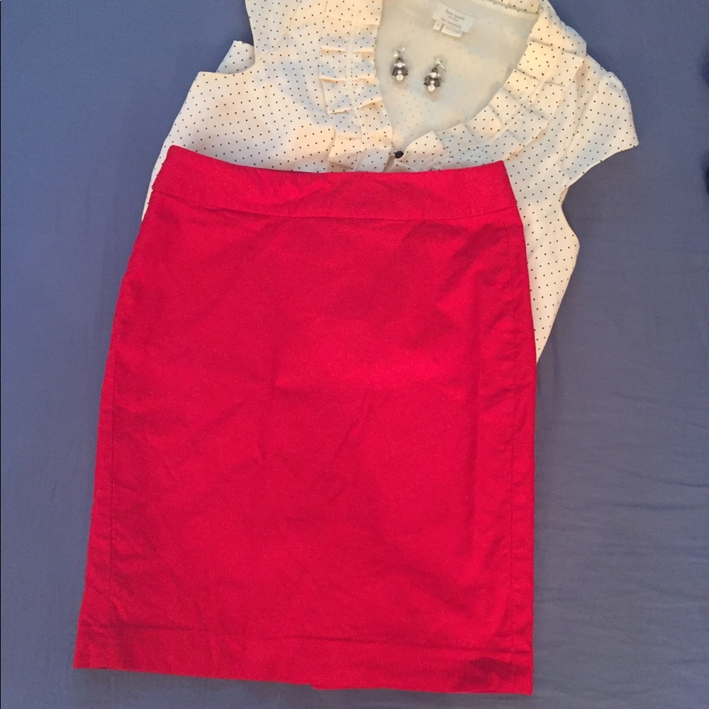Red Banana Republic summer pencil skirt // Size 2